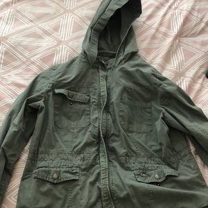 Olive green zip up jacket